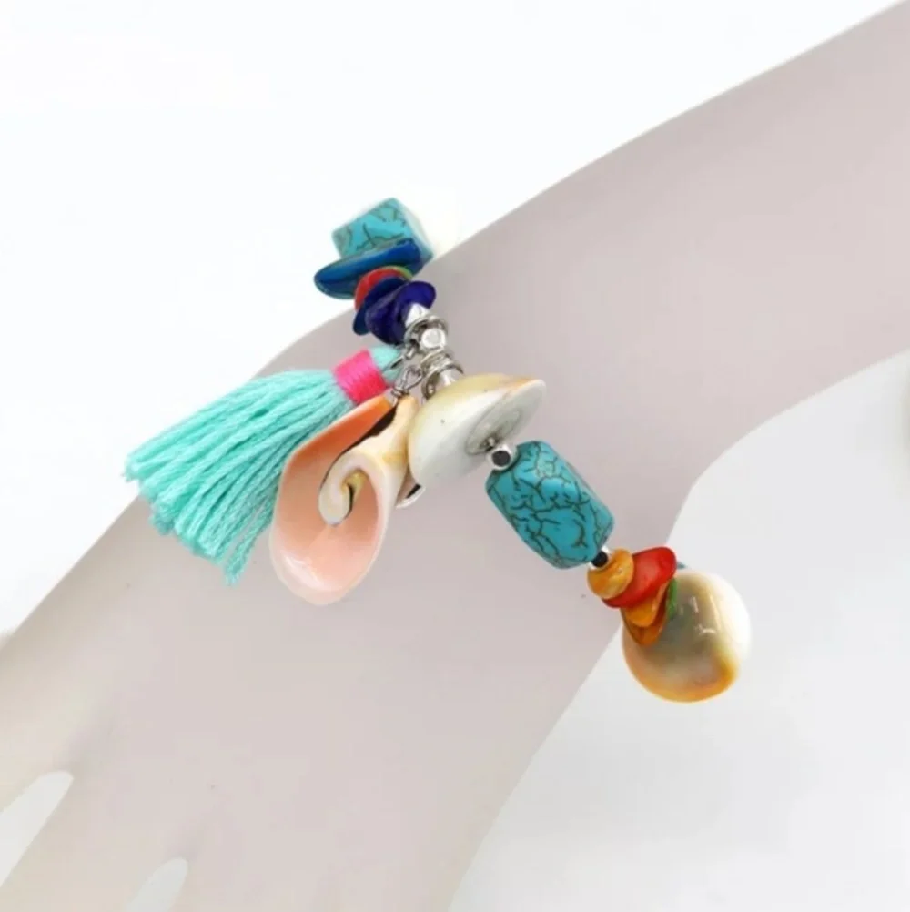 Beach vibes tassel bracelet